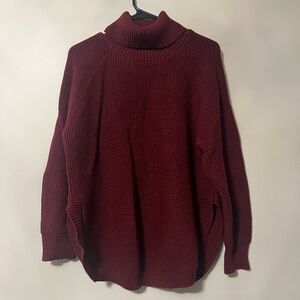 Brick Red Turtleneck Sweater